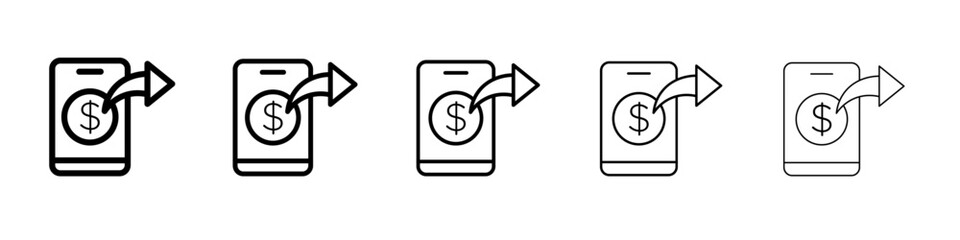 Money transfer icon simple illustration logo art