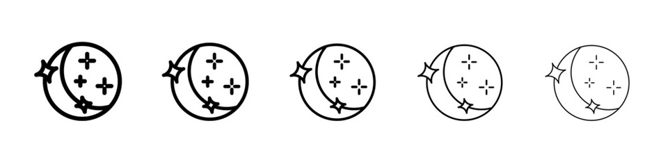 Moon and stars icon simple illustration logo art