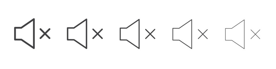 Mute sound icon simple illustration logo art