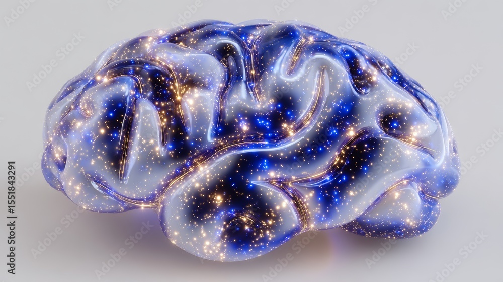 Poster neural connections are visible on a transparent background in this image of the human brain