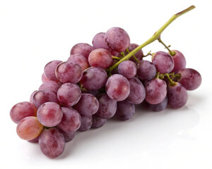 Fototapeta premium High-resolution PNG image of a fresh bunch of grapes isolated on a clean white background.