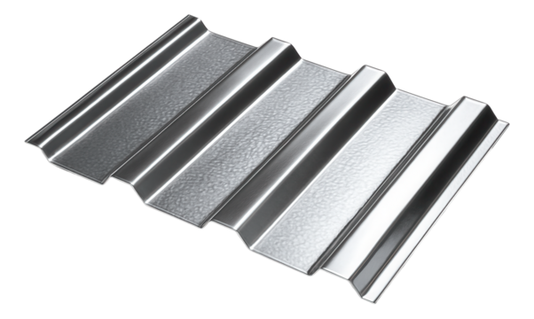 Reflective metal roofing panels for energy-efficient cooling on a desert home.