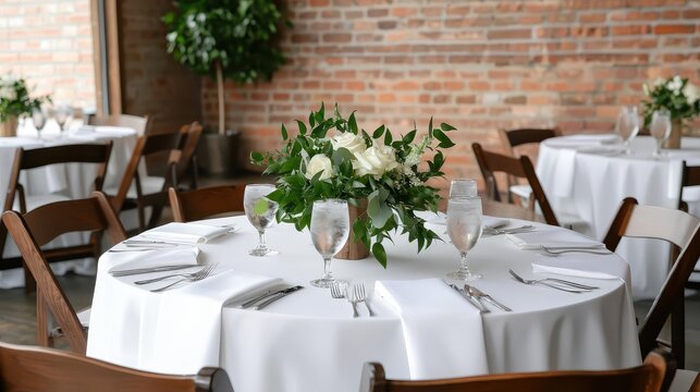 Stylish loft wedding venue with exposed brick walls, industrial lighting, and modern rustic decor for an intimate celebration