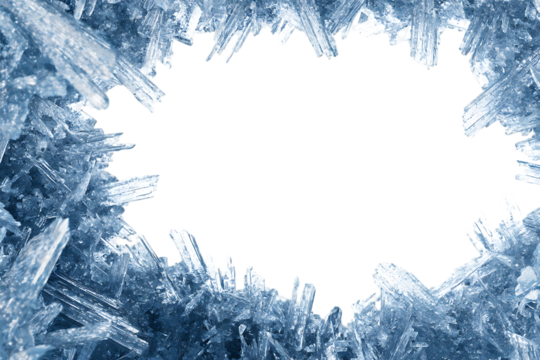 Icy frame with black center for text or image