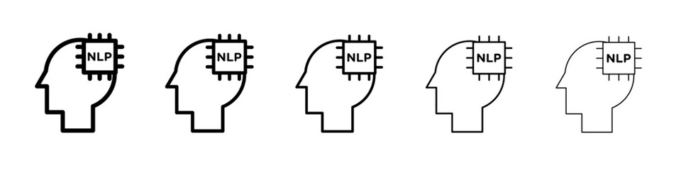 NLP icon simple illustration logo art
