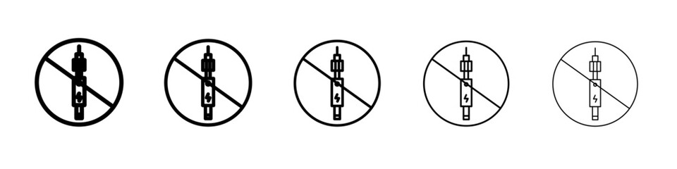 No Electronic Vaping icon simple illustration logo art