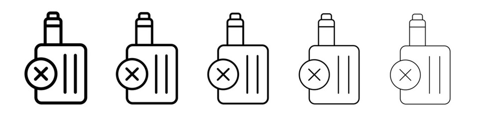 No Electronic Vaping icon simple illustration logo art
