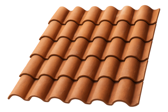 Clay tile sloped roof for a timeless and classic look on a Mediterranean-style home.