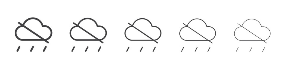 No rain cloud icon simple illustration logo art