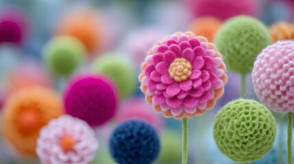 Colorful felt blooms combined with mixed media for creative crafting and projects