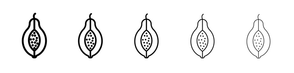 Papaya icon simple illustration logo art