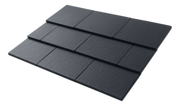 High-durability fiber-cement tile roofing for a commercial office building