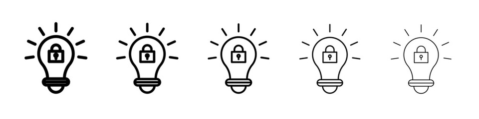 Patent idea icon simple illustration logo art
