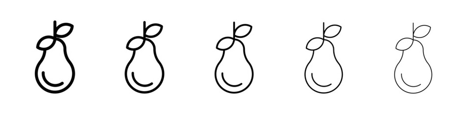 Pear icon simple illustration logo art