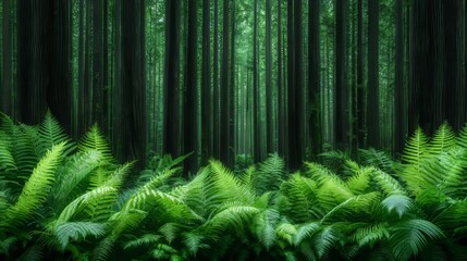 A lush forest preserved through corporate social responsibility initiatives focused on protecting the environment