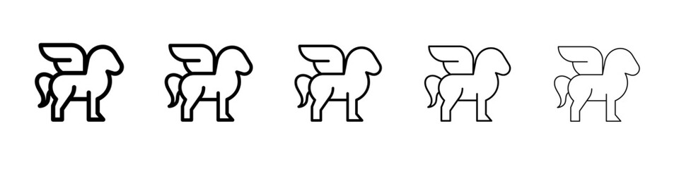 Pegasus icon simple illustration logo art