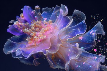The vibrant purple sea anemone is a stunning example of the beauty found in marine life, with its enchanting appearance