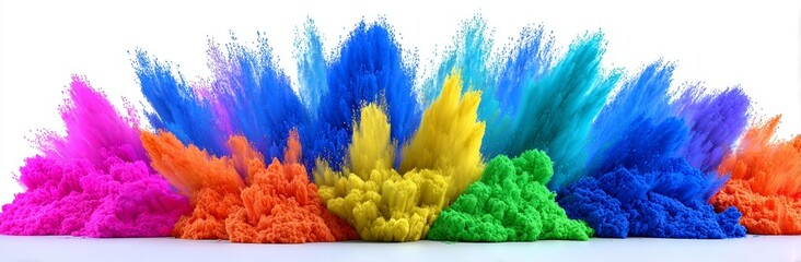 This design element boasts a rich and intense watercolor texture accompanied by beautiful multicolored streaks