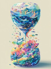 A modern illustration with an editorial tone highlights how climate change contributes to more severe flooding, including the effects of rising sea levels and intense rainfall