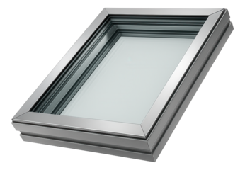 A double-glazed skylight with a UV protective coating, suitable for a cottage attic to reduce heat gain while allowing light in.