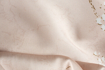 Polyester fabric with a little elastane, macro texture top view.