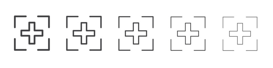 Plus icon simple illustration logo art