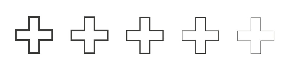 Plus icon simple illustration logo art