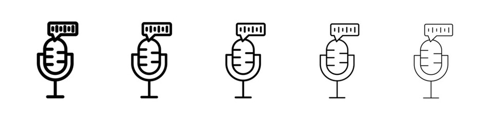 Podcast icon simple illustration logo art
