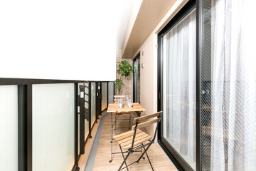 マンションのバルコニー、住宅設備、日本の住宅