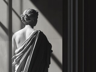 Neoclassical visuals with classical forms and modern accents blending tradition