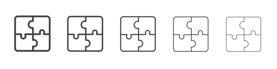 Puzzle icon simple illustration logo art