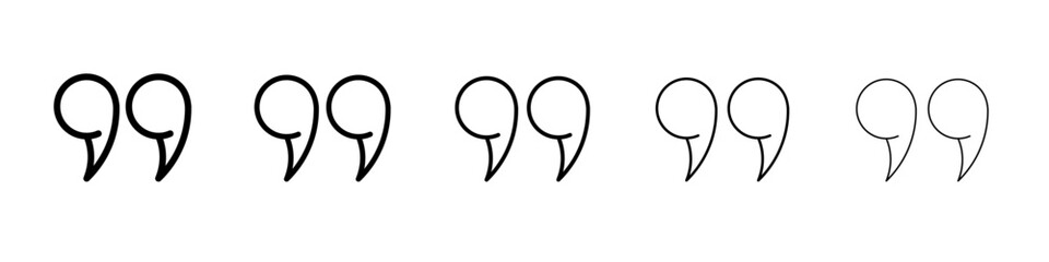 Quote icon simple illustration logo art