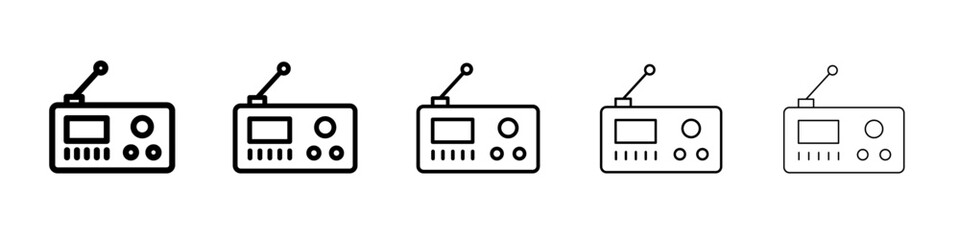 radio icon simple illustration logo art