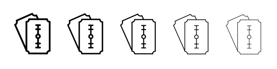 Razor blade icon simple illustration logo art