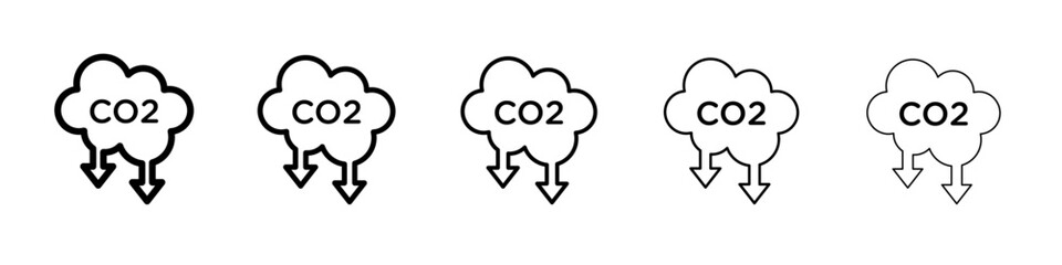 Reduce carbon dioxide co2 icon simple illustration logo art