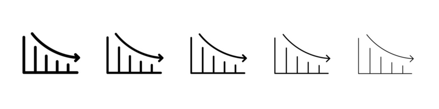 red Down arrow icon simple illustration logo art
