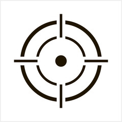 Aim icon. Idea, concept sign. Winner, target goal icon. Success logo. Stencil vector stock illustration