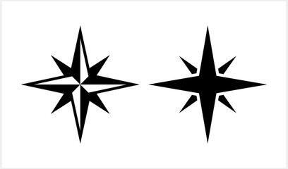 Wind rose retro design isolated. Compass star navigation dial. Vector stock illustration