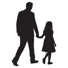 Father and Daughter Silhouette