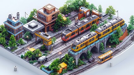 set of colorful houses