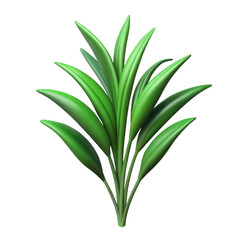 Obraz premium Lush green plant sprig isolated on transparent background