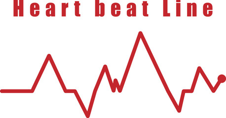 Heartbeat Line Vector – ECG Monitor Pulse Wave Design for Medical and Love Concepts