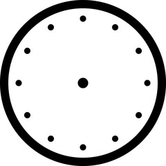 針のない空っぽの時計のアイコン