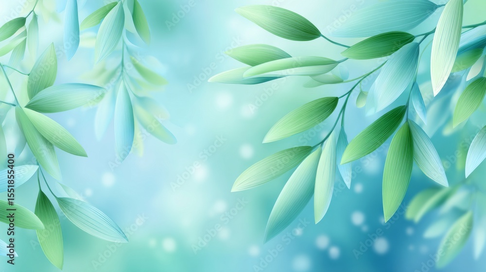 Poster the subtle gradient of the green background generates a soothing and tranquil atmosphere, ideal for 