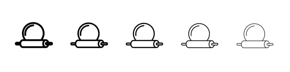 rolling pin icon simple illustration logo art