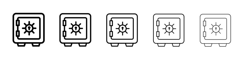 Safe vault box icon simple illustration logo art