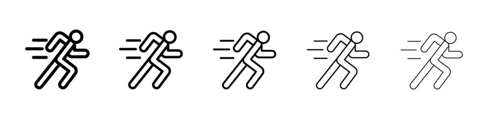 Running icon simple illustration logo art