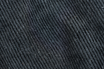 Corduroy fabric with dust and lint macro texture.
