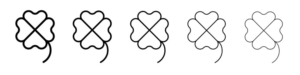 Saint patrick Leaf clover icon simple illustration logo art