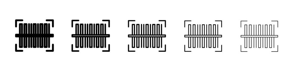 Scan barcode icon simple illustration logo art